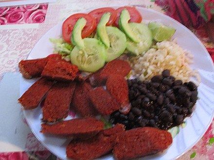 Chorizo served in San Cristobal de las Casas