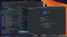 Plasma 5.24.0 (February 2022) on Wayland (kwin_wayland compositor) under Arch Linux KDE Plasma 5.24 on Arch Linux screenshot.png