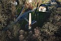 Chimney of the former Noske cloth factory and wall with memorial plaque