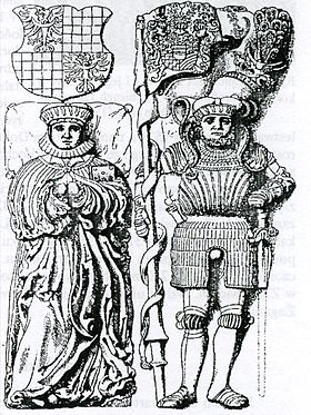 Надгробная плита Карла I и его жены Анны Жаганьской