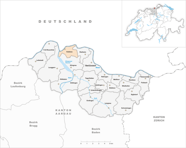 Poziția localității Koblenz AG