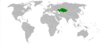 Location map for Kazakhstan and Latvia.