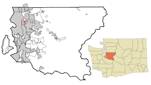 Location of Hunts Point, Washington