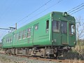 「平面ガエル」こと熊本電気鉄道5000系。これと「青ガエル」を合わせて「両面ガエル」