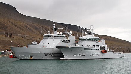 NoCGV Svalbard (W303) and Barentshav (W340) in Longyearbyen