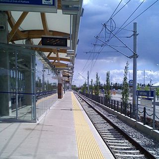 South Campus/Fort Edmonton Park station railway station in Edmonton, Canada