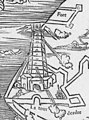 An Tour d'Odre (tour-tan roman) Bononia (Boulogne-sur-Mer), gevellet gant re Dover. Kouezhet en e boull e-kerzh an XVIIvet kantved.