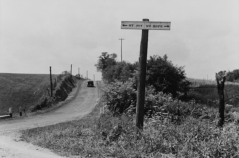 File:Lancaster County, Pennsylvania. Road sign, 1938 by Sheldon Dick.jpg