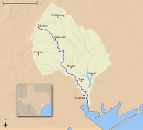 Map of the Lavaca River and associated watershed