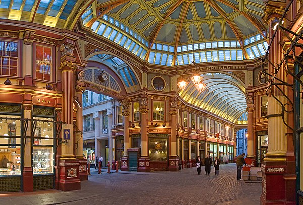 The central interior of Leadenhall Market