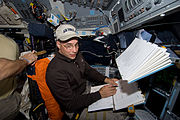 Commander Archambault on the flight deck