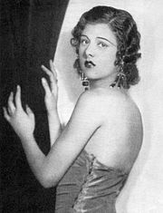 Holman in 1930, wearing her signature strapless dress