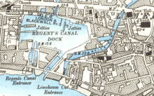 Independence. After the link had been filled in Limehouse Basin and Cut.png