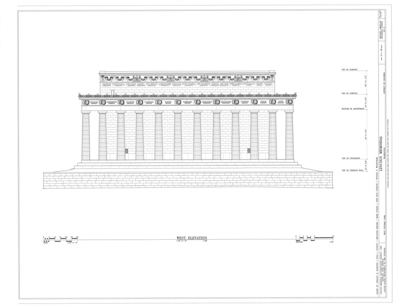 File:Lincoln Memorial, West Potomac Park, Washington, District of Columbia, DC HABS DC,WASH,462- (sheet 15 of 28).tif