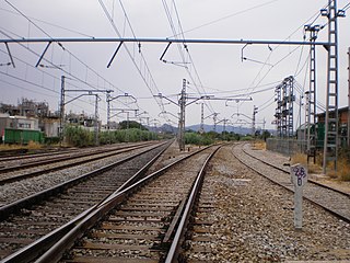 Inicio de la linea Mollet-Castellbisbal/El Papiol en Mollet del Vallès.