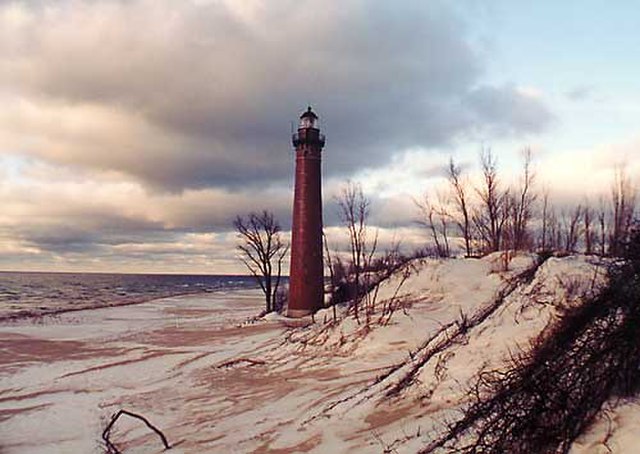 The Little Sable Point Light Station on Lake Michigan in Oceana County
