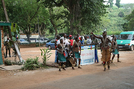 A street performance in Bangui