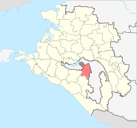 Бєлорєченський район на мапі Краснодарського краю