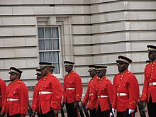 Sentries of the Jamaica Regiment outside Buckingham Palace, 2007 London - panoramio (142).jpg