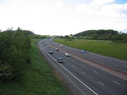 M40 motorway in England, UK