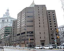 The Metropolitan Correctional Center, where Epstein was held after his 2019 arrest MCC New York jeh.JPG