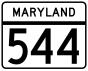 Maryland Route 544 signo