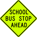 S3-1T School bus stop ahead