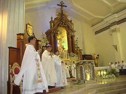The Diocese's fourth Bishop José Francisco Oliveros, in a solemn Mass at the Malolos Cathedral.