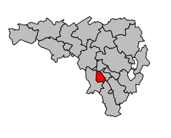 Kanton na mapě arrondissementu Pau