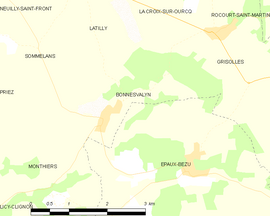 Mapa obce Bonnesvalyn