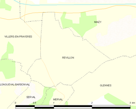 Mapa obce Révillon