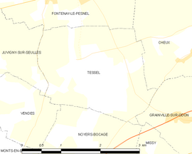 Mapa obce Tessel