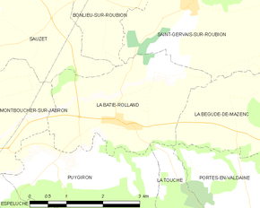 Poziția localității La Bâtie-Rolland