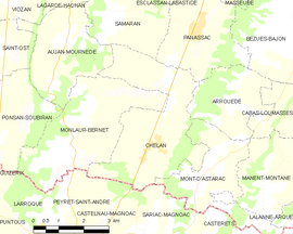 Mapa obce Chélan