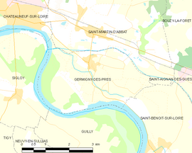 Mapa obce Germigny-des-Prés