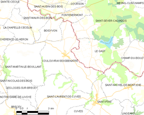 Poziția localității Coulouvray-Boisbenâtre