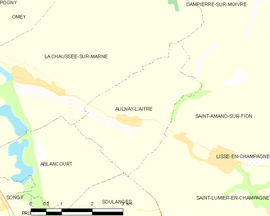 Mapa obce Aulnay-l’Aître