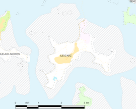 Mapa obce Île-d’Arz
