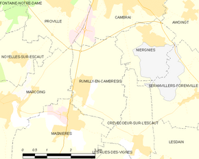 Poziția localității Rumilly-en-Cambrésis