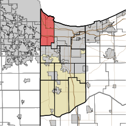 Map highlighting North Township, Lake County, Indiana.svg