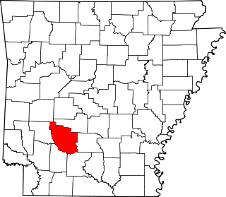 Map of Arkansas highlighting Clark County.svg