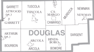 Map of Douglas County, Illinois Map of Douglas County Illinois.png