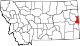 State map highlighting Wibaux County