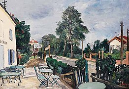 Marcel Leprin, La terrasse à Villiers-le-Bel", 1927.