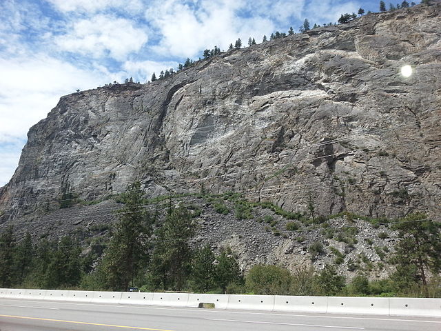 View of McIntyre Bluff from Highway 97