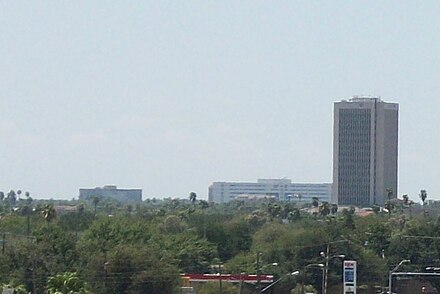 McAllen skyline. On far right is the Chase Neuhaus Tower in Downtown.