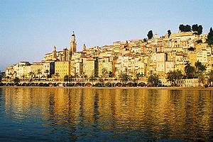 Menton, vue de mer