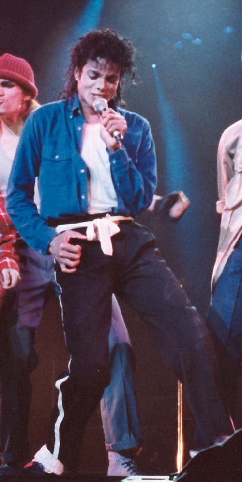 Jackson performing "The Way You Make Me Feel" during the Bad tour in 1988