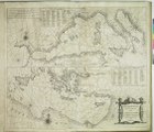 Carta nàutica del Mediterrani. De Atlas of werelts-water-deel en desselfs zee-custen (1663) van Jacob Aertsz. Colom.