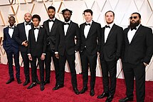 The cast of the film Les Miserables on the red carpet of the 92nd Academy Awards. Miserables oscars.jpg